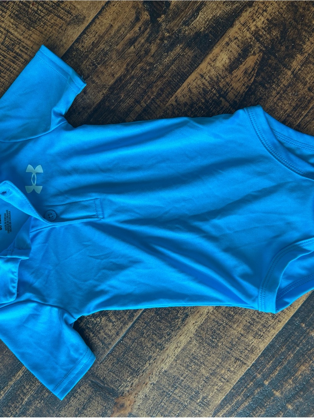 Under Armour Bright Turquoise Kids Polo Bodysuit